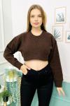 159011 Waffle Crop Sweatshirt